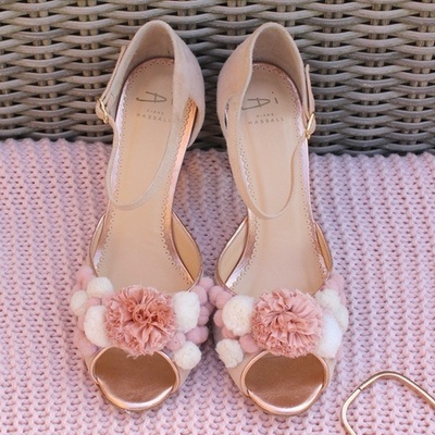 Bridal shoe designer Diane Hassall unveils new pom pom style