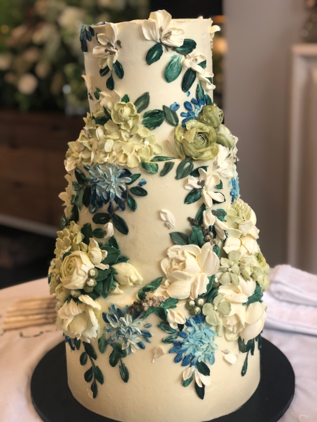 sculpted floral buttercream cake by Emma Page of emma page cakes