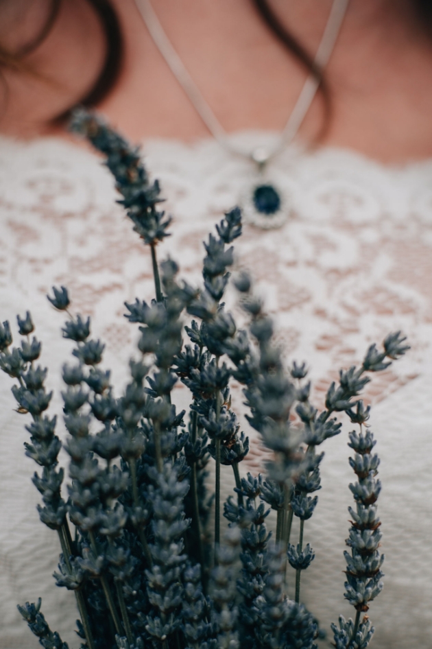 Simple lavender bridal bouquet