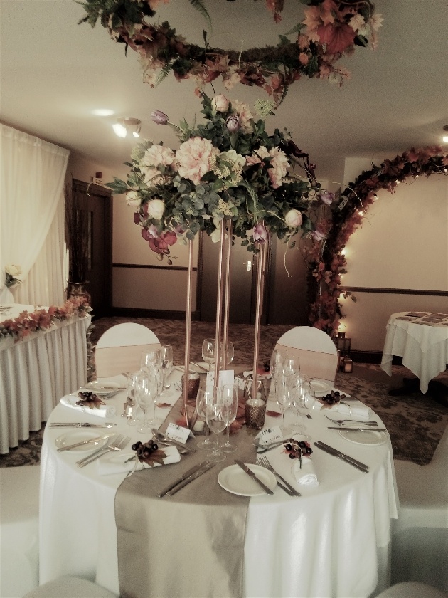 Weald of Kent's new look wedding suite set up for a wedding in pink hues