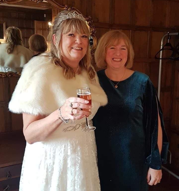 Karina with one of her lovely brides