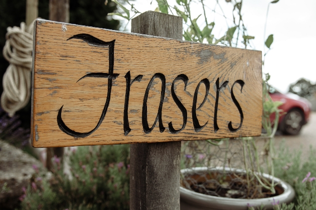 Wooden Frasers signs