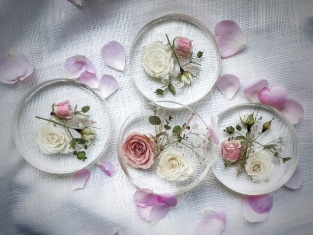 wedding flowers preserved in resin 