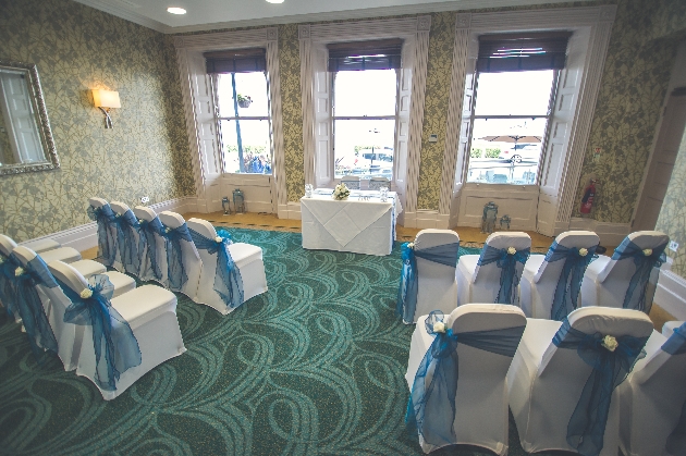 Ceremony room at Dover sea view aspect