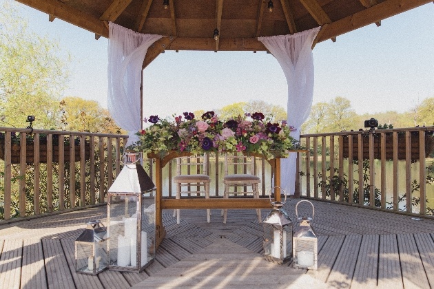 Outdoor ceremony set up at The Inn on the Lake