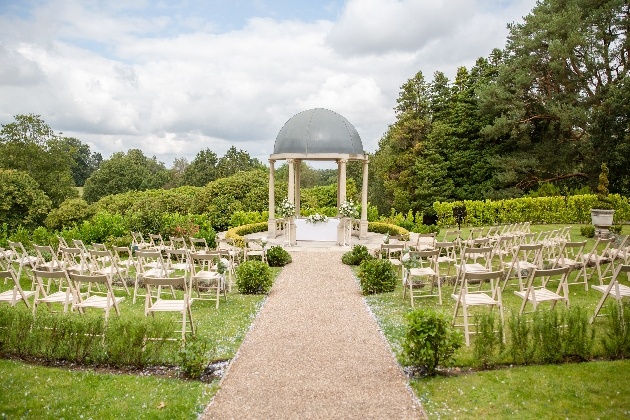 Outdoor ceremony set up at The Spa Hotel
