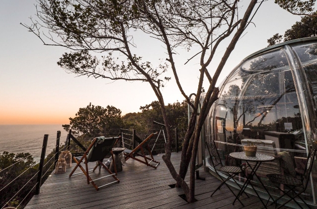 The new glass dome accommodation at the Misty Mountain Reserve