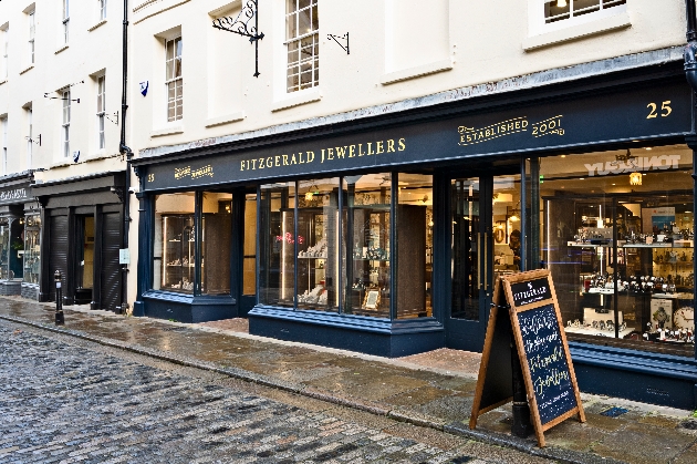 Exterior of Fitzgerald Jewellers in Canterbury