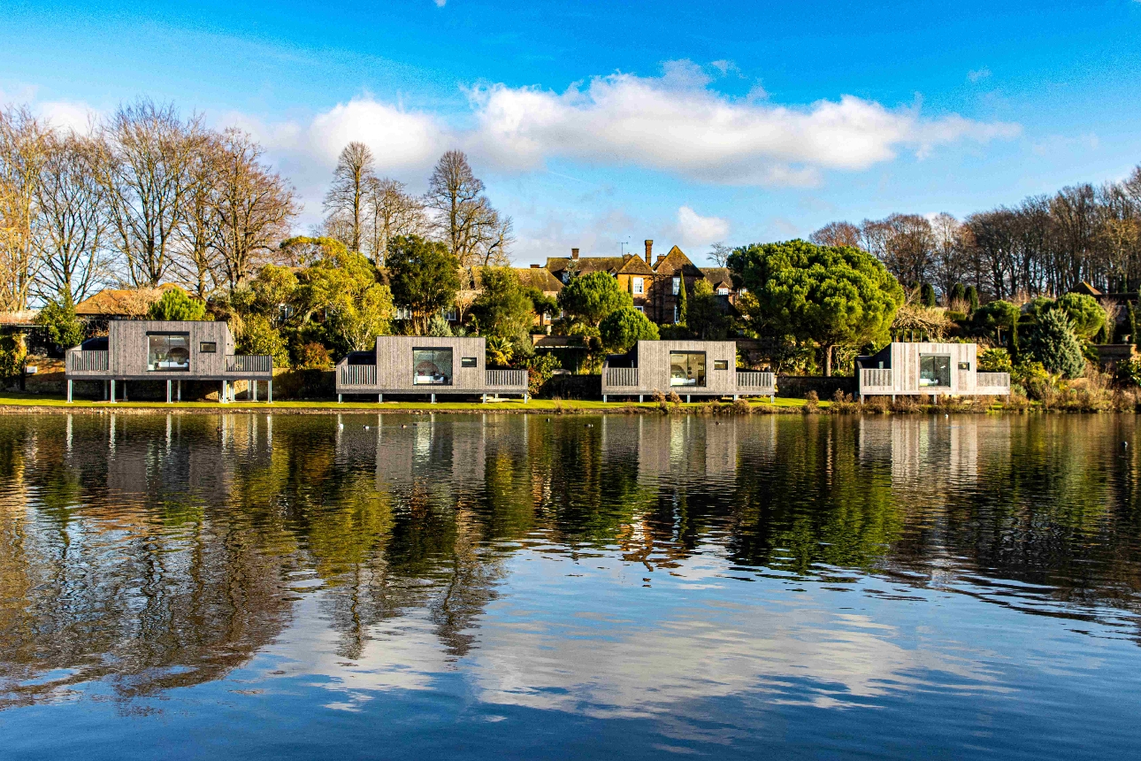 Leeds Castle's new luxury Lakeside Lodges on the water