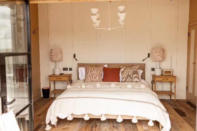 Scandi-style bedroom in muted colours