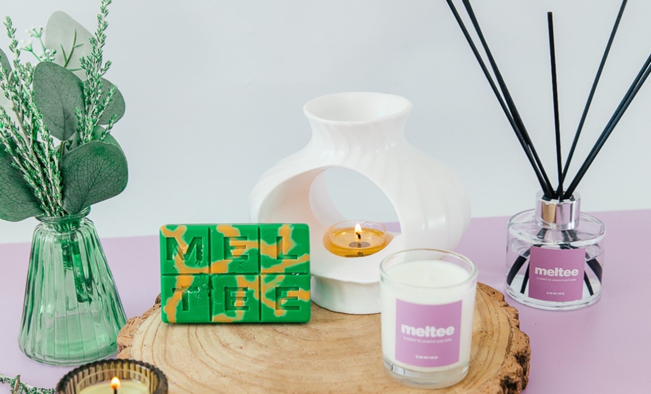 New wellbeing range candle, diffuser, wax melt