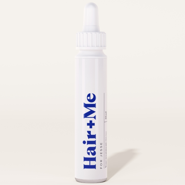 white bottle with blue text on it 