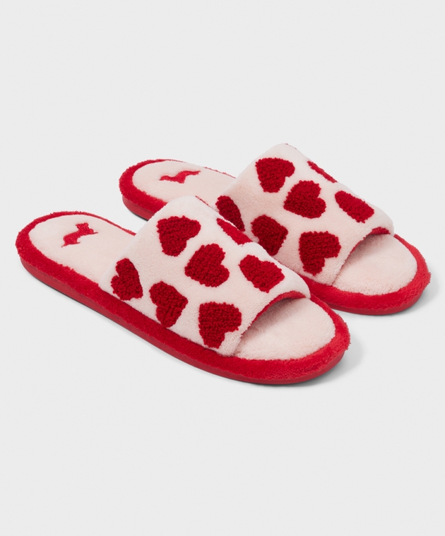 Red and pink heart-print slippers from Peter Alexander's Valentine's collection