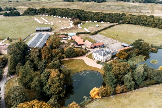 sky view of the estate 